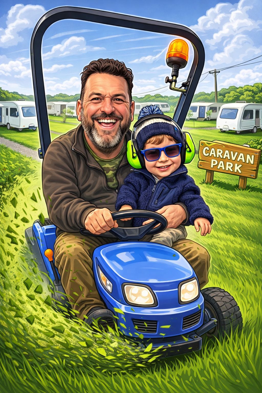 Estyn's tractor on the lane