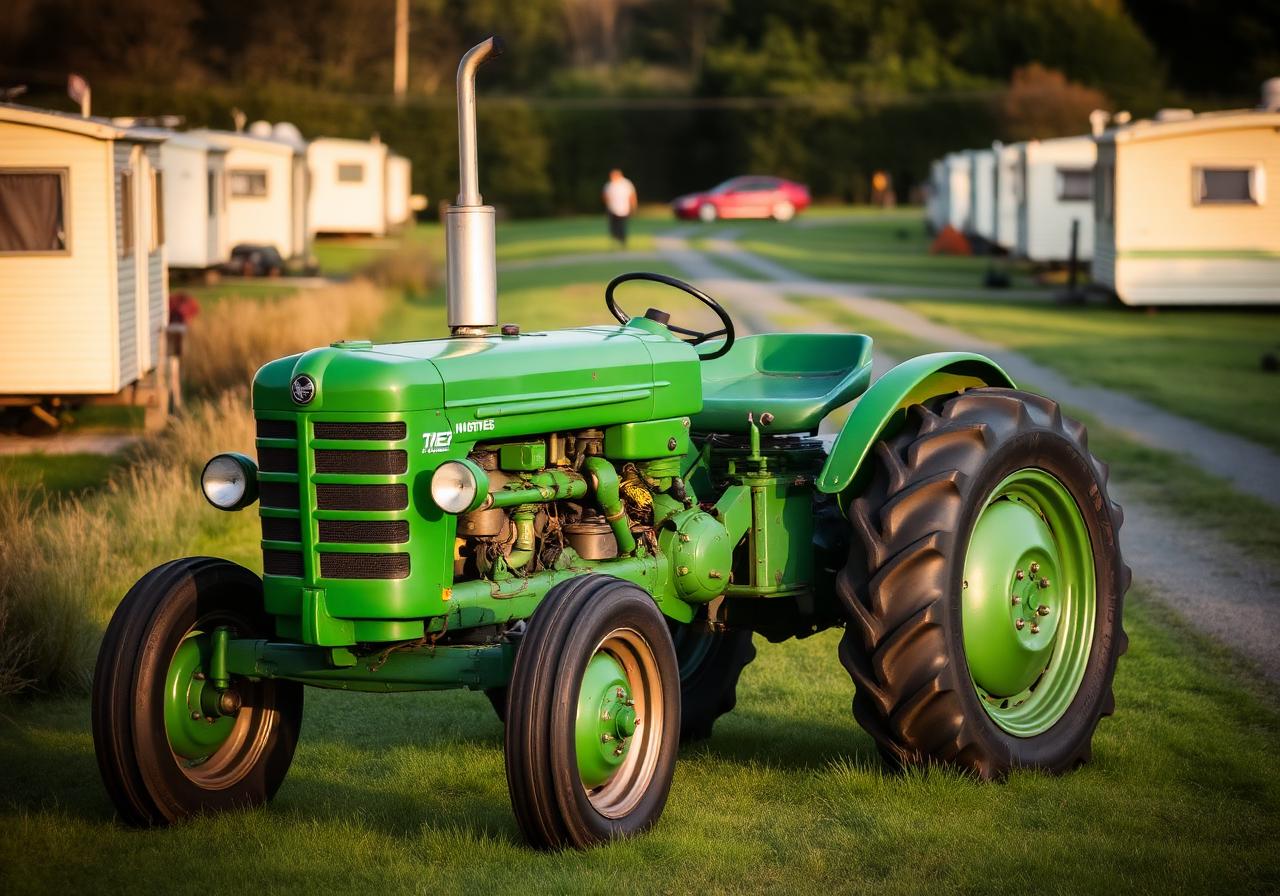 Estyn's tractor on the lane
